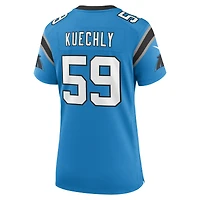 Maillot de match retraité des Panthers la Caroline pour femme Nike Luke Kuechly bleu