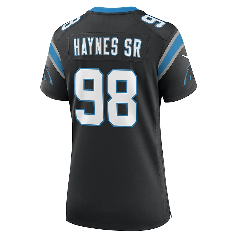 Maillot de match d'équipe Nike Marquis Haynes Sr. Black Carolina Panthers pour femme