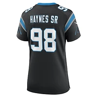 Maillot de match d'équipe Nike Marquis Haynes Sr. Black Carolina Panthers pour femme