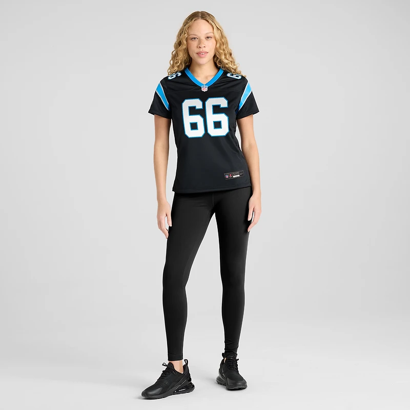 Maillot de match l'équipe Nike Nash Jensen des Panthers la Caroline pour femme, noir