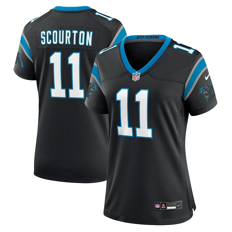 Women's Nike Nic Scourton Black Carolina Panthers Team Game Jersey