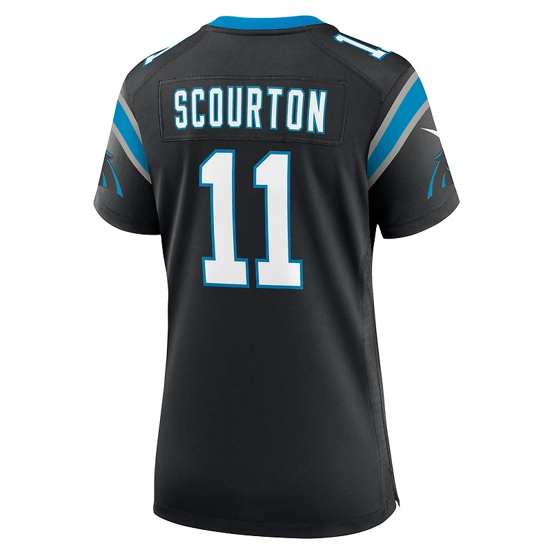 Maillot Nike Nic Scourton noir pour femme des Carolina Panthers