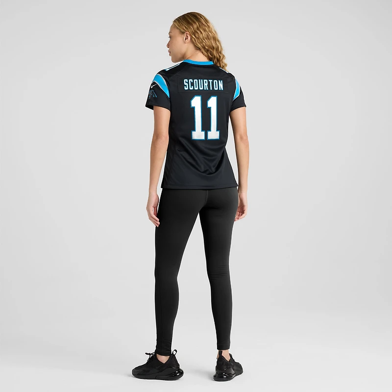 Maillot Nike Nic Scourton noir pour femme des Carolina Panthers