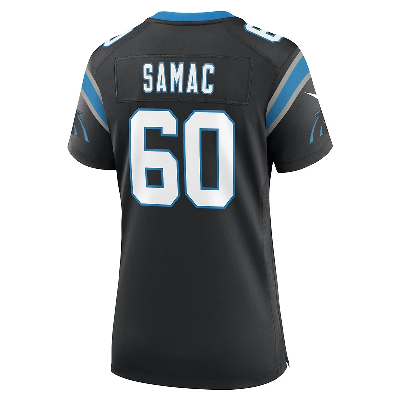 Women's Nike Nick Samac Black Carolina Panthers Team Game Jersey