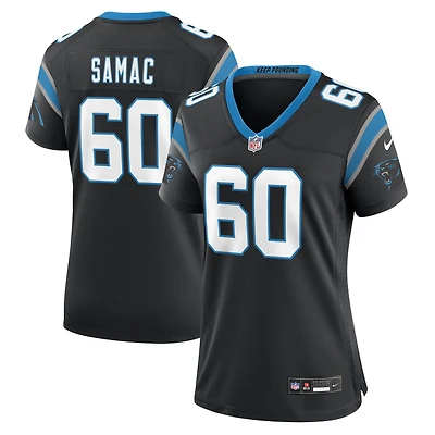 Women's Nike Nick Samac  Black Carolina Panthers Team Game Jersey