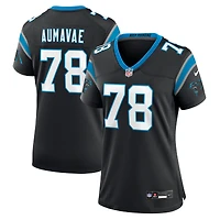 Maillot Nike Popo Aumavae noir pour femme des Carolina Panthers