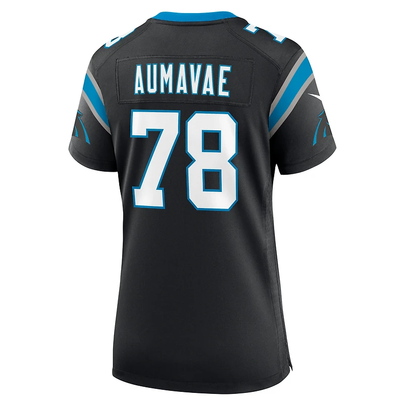 Maillot Nike Popo Aumavae noir pour femme des Carolina Panthers