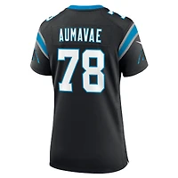 Maillot Nike Popo Aumavae noir pour femme des Carolina Panthers