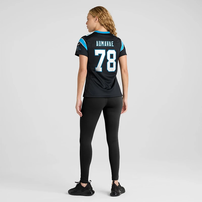 Women's Nike Popo Aumavae Black Carolina Panthers Team Game Jersey