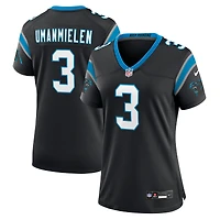 Women's Nike Princely Umanmielen  Black Carolina Panthers Team Game Jersey