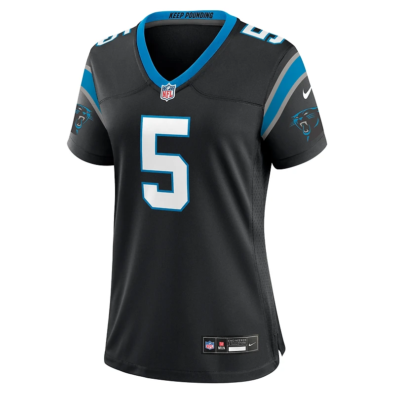 Maillot Nike Rico Dowdle noir pour femme des Carolina Panthers