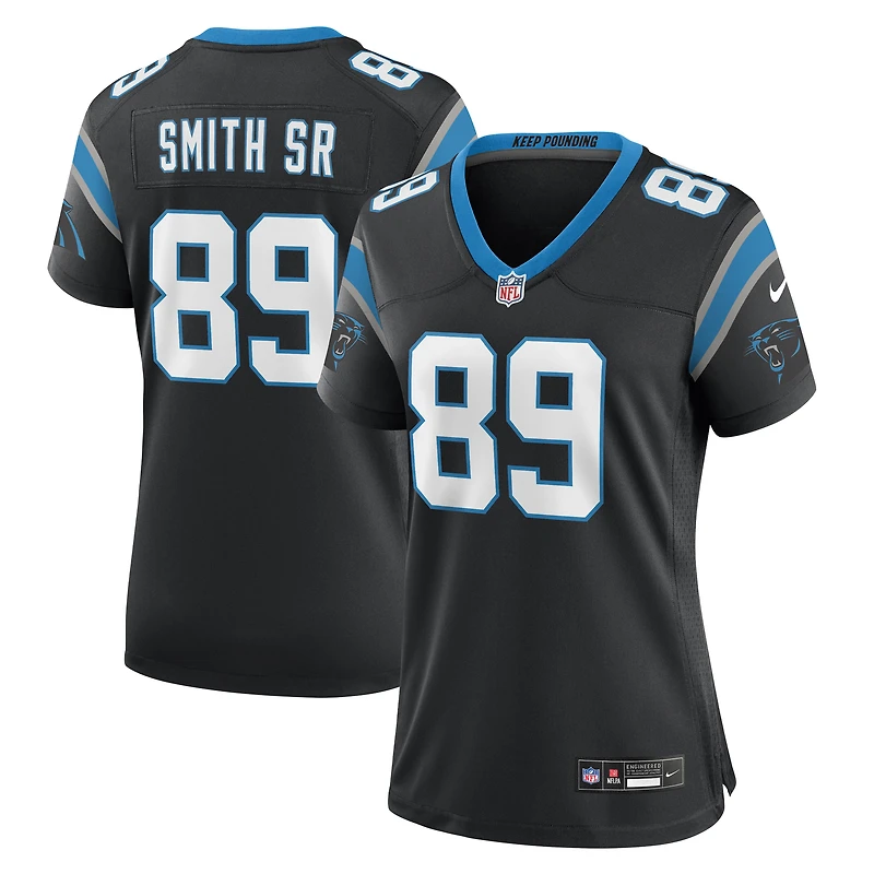 Maillot de match à la retraite des Panthers Caroline noirs pour femme Nike Steve Smith Sr.
