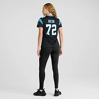 Maillot de match l'équipe Nike Taylor Moton des Panthers la Caroline pour femme, noir