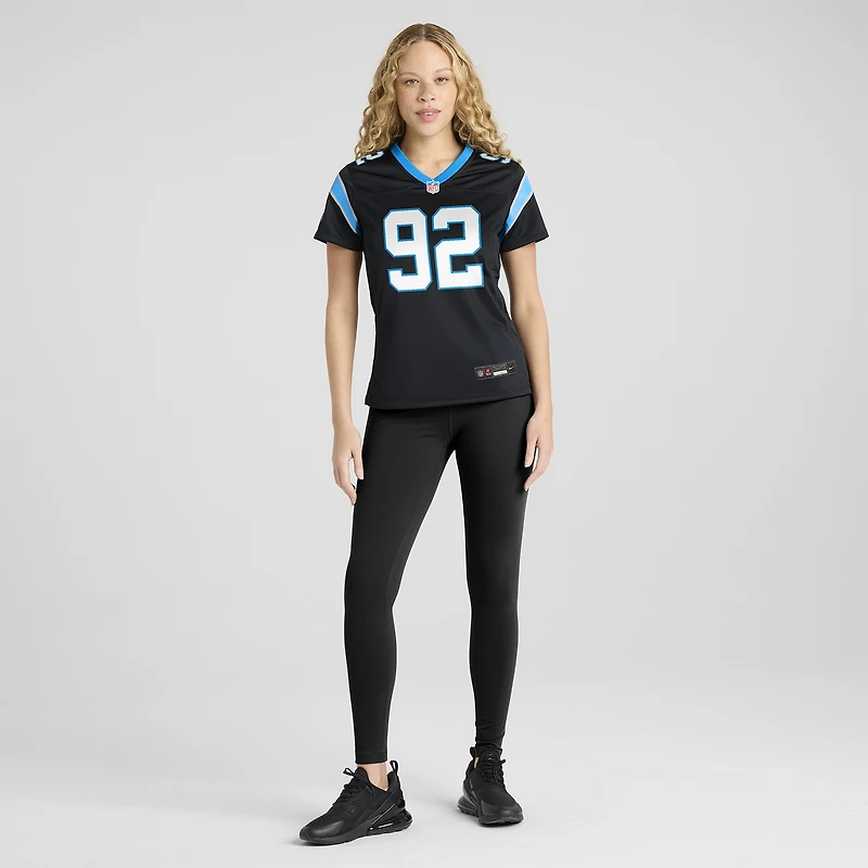 Women's Nike Tershawn Wharton  Black Carolina Panthers Team Game Jersey