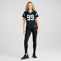 Maillot Nike Tershawn Wharton noir pour femme des Carolina Panthers