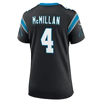 Maillot Nike Tetairoa McMillan noir pour femme, équipe des Carolina Panthers