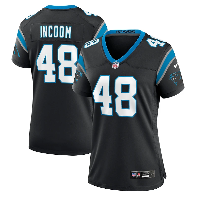 Maillot Nike Thomas Incoom noir pour femme des Carolina Panthers