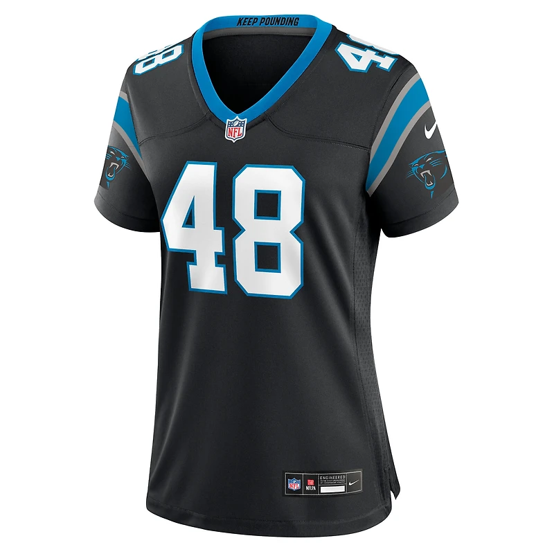 Maillot Nike Thomas Incoom noir pour femme des Carolina Panthers