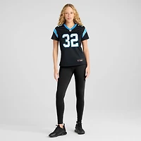 Maillot Nike Trevin Wallace noir pour femme des Carolina Panthers