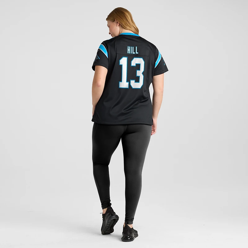 Maillot de match l'équipe Nike Troy Hill des Panthers la Caroline pour femme, noir