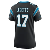 Maillot de match l'équipe Nike Xavier Legette des Panthers la Caroline pour femme, noir