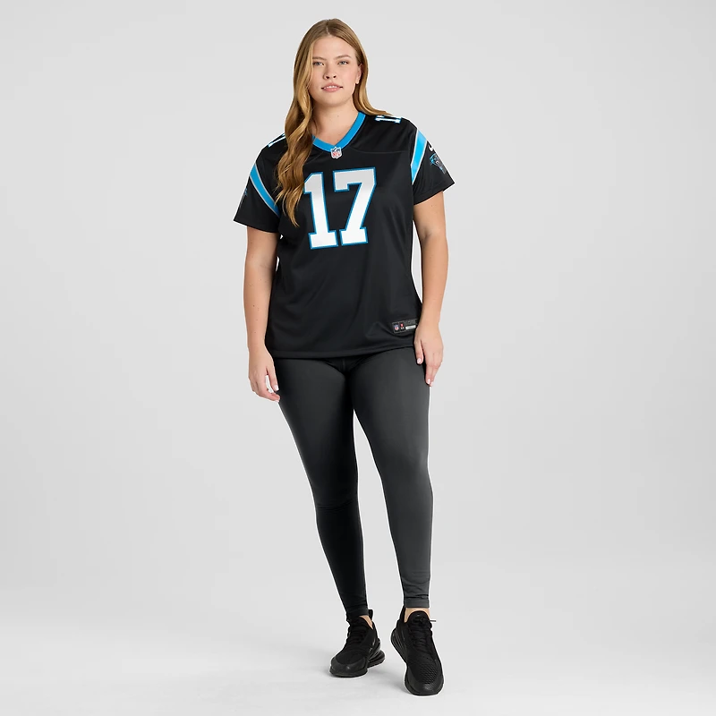 Maillot de match l'équipe Nike Xavier Legette des Panthers la Caroline pour femme, noir