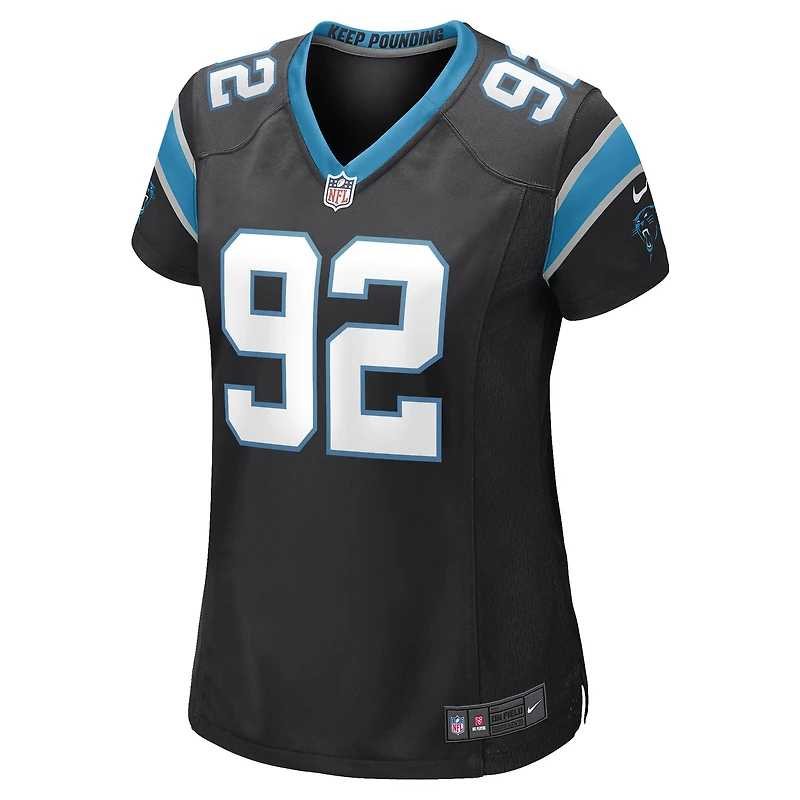 Maillot de match Nike Zach Kerr des Panthers la Caroline noir pour femme