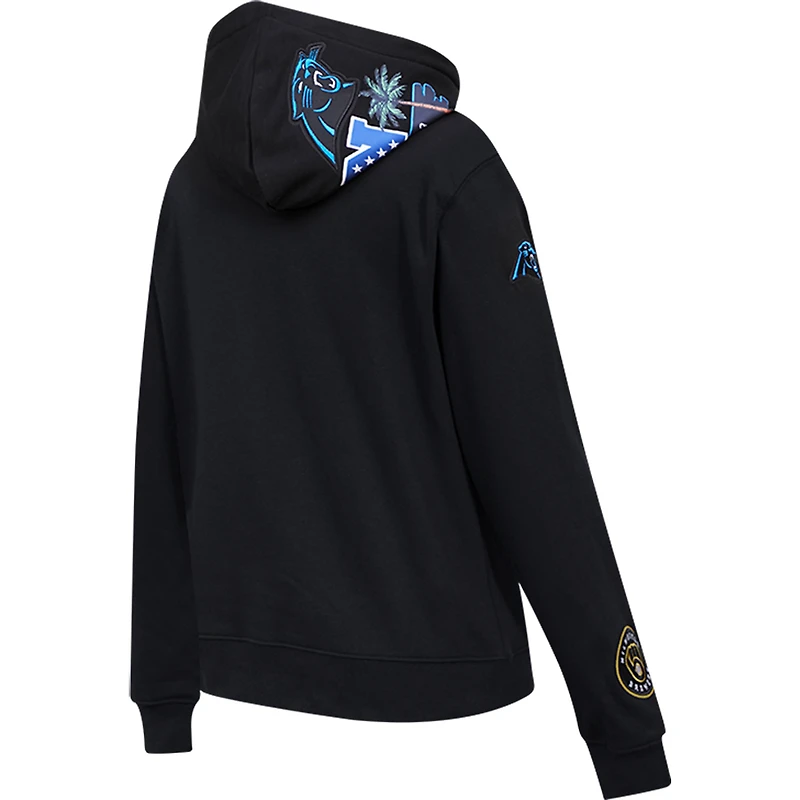 Women's Pro Standard Black Carolina Panthers Local Patch Pullover Hoodie
