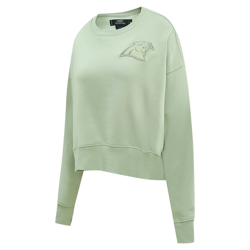 Women's Pro Standard  Light Green Carolina Panthers Neutral Pullover Sweatshirt