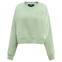 Women's Pro Standard  Light Green Carolina Panthers Neutral Pullover Sweatshirt