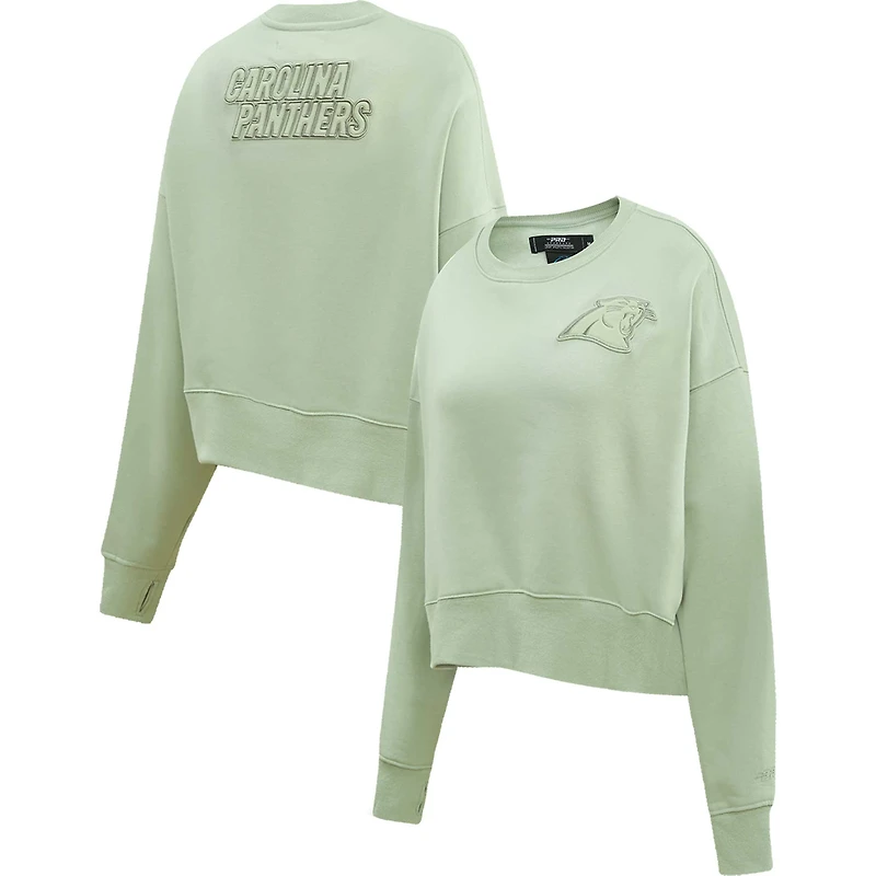 Sweat-shirt oversize neutre vert clair Pro Standard pour femme des Carolina Panthers
