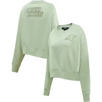 Sweat-shirt oversize neutre vert clair Pro Standard pour femme des Carolina Panthers
