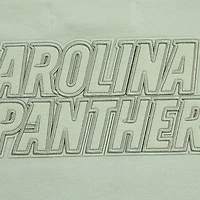Women's Pro Standard  Light Green Carolina Panthers Oversized Cropped Neutral Pullover Sweatshirt