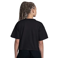 T-shirt court à strass noir Starter pour femme, orné de des Panthers la Caroline