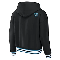Sweat à capuche lacets noir Carolina Panthers pour femme WEAR by Erin Andrews
