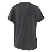 Women's WEAR by Erin Andrews Charcoal Carolina Panthers Boyfriend T-Shirt