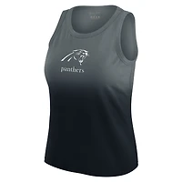 Women's WEAR by Erin Andrews x Gracie Hunt Black Carolina Panthers Ombre Tank Top