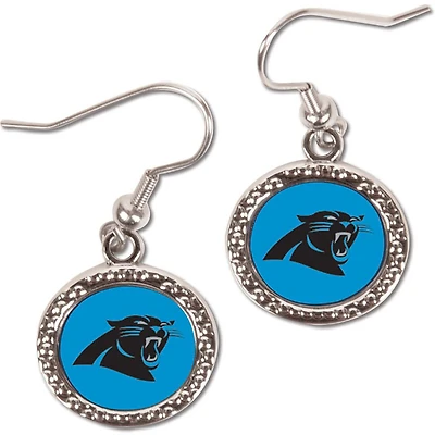 Boucles d'oreilles pendantes rondes Panthers de la Caroline WinCraft pour femmes