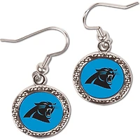 Boucles d'oreilles pendantes rondes Panthers de la Caroline WinCraft pour femmes