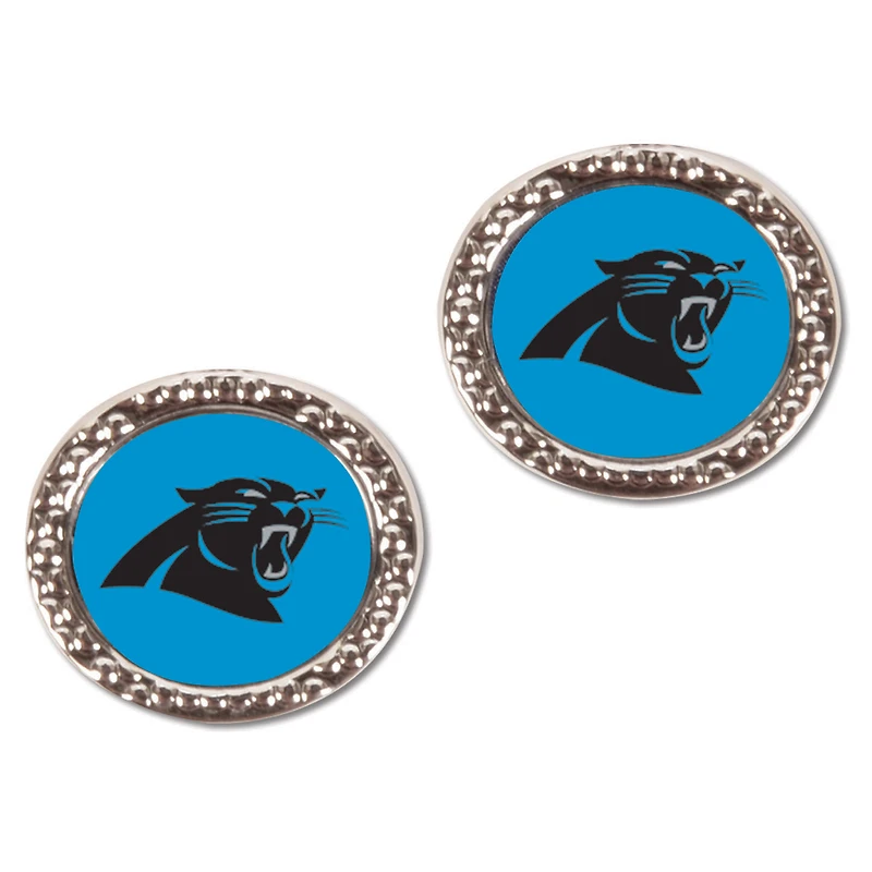 Boucles d'oreilles rondes WinCraft Carolina Panthers pour femmes
