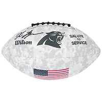 Xavier Legette Carolina Panthers Autographed 2024 Salute To Service Wilson Football