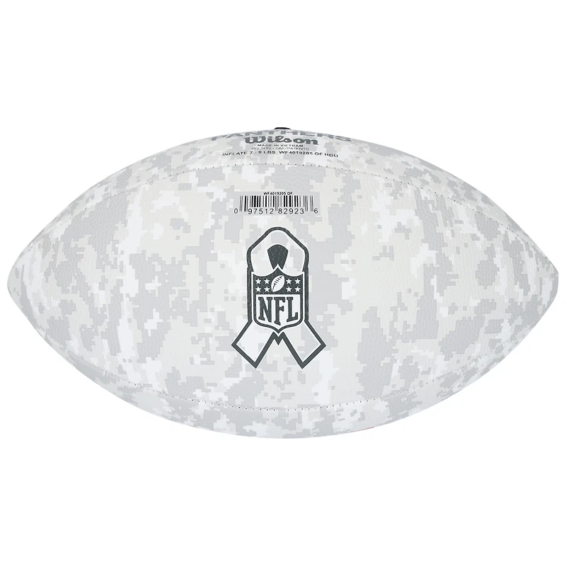 Xavier Legette Carolina Panthers autographié 2024 Salute To Service Wilson Football