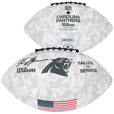 Xavier Legette Carolina Panthers Autographed 2024 Salute To Service Wilson Football