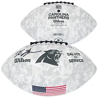 Xavier Legette Carolina Panthers Autographed 2024 Salute To Service Wilson Football