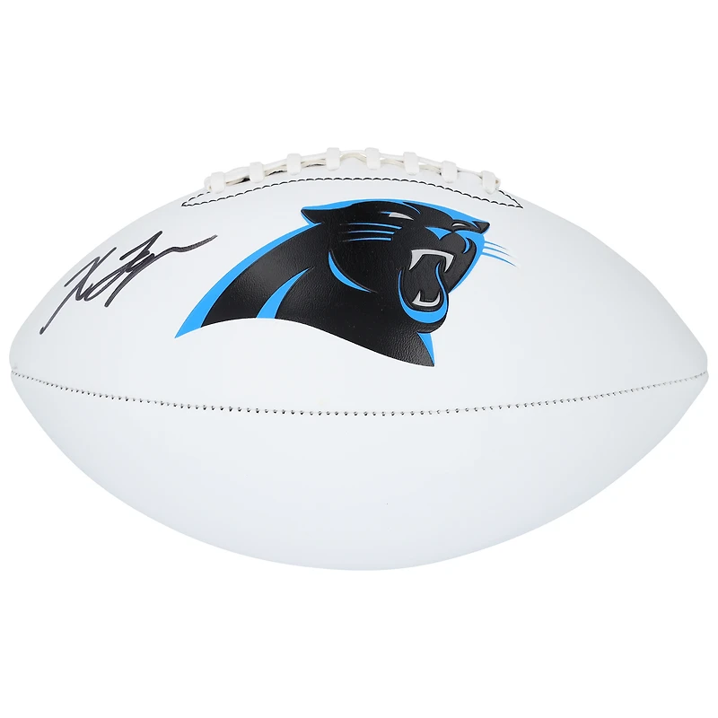 Ballon de football Franklin White Panel autographié par Xavier Legette, Carolina Panthers