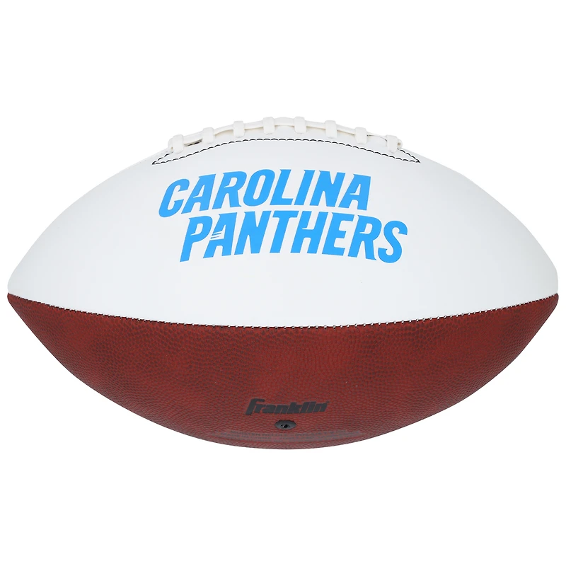 Ballon de football Franklin White Panel autographié par Xavier Legette, Carolina Panthers