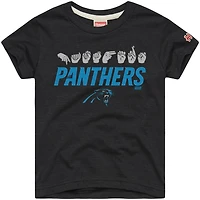 T-shirt tri-blend charbon hommage jeunesse Carolina Panthers Love Sign x ASL 2.0