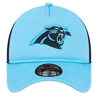 Youth New Era Blue Carolina Panthers A-Frame 9FORTY Trucker Adjustable Hat