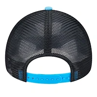 Youth New Era Blue Carolina Panthers A-Frame 9FORTY Trucker Adjustable Hat