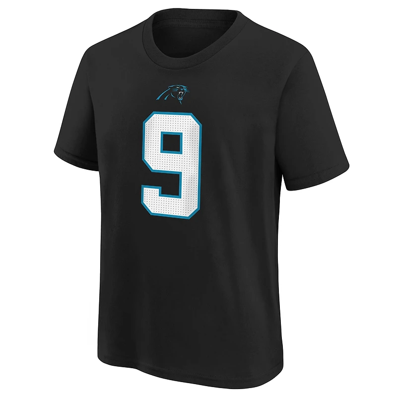 T-shirt avec nom et numéro de joueur des Panthers la Caroline noirs Nike Bryce Young pour jeunes